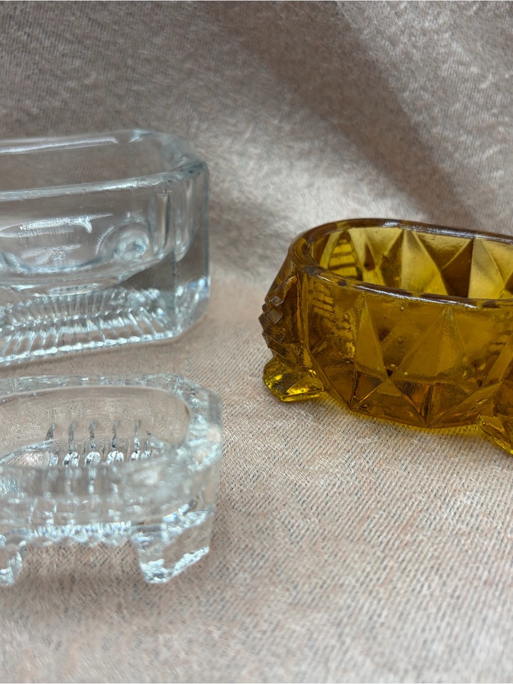 Vintage salt cellar lot of 3